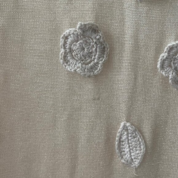 NWT Caroline Constas Floral Semi Sheer Maxi Dress, Gold, L, Needs Cleaning! - Picture 6 of 9